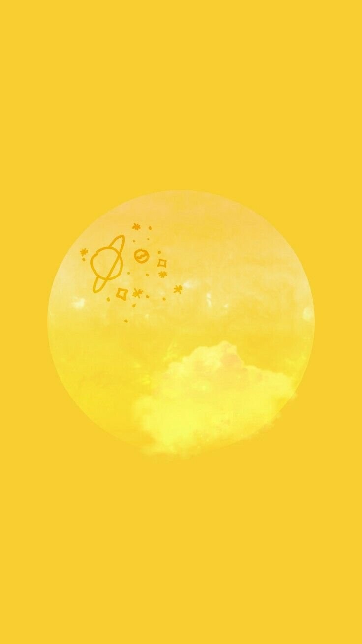 Желтые обои мультяшные