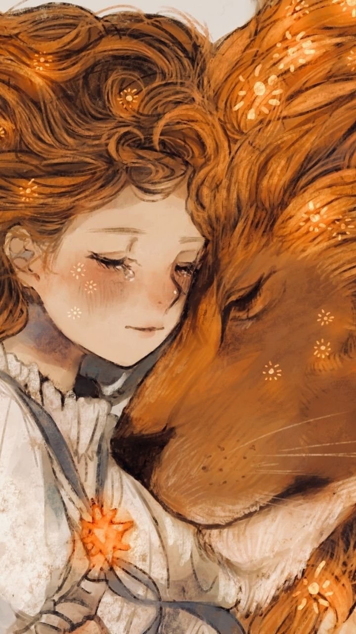 Девушка в объятиях Льва