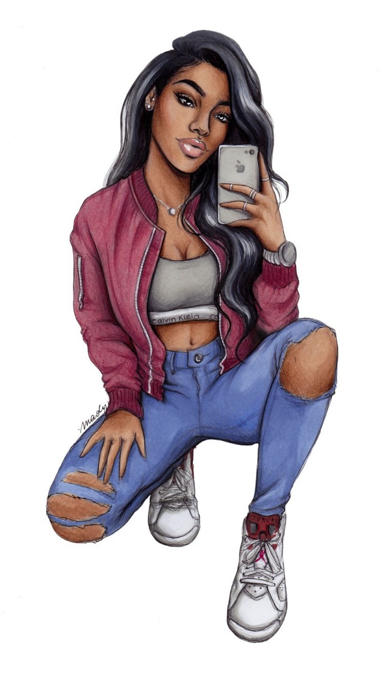 Красивые девушки в мультяшном стиле