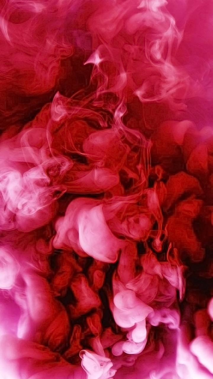 Розовое небо с облаками