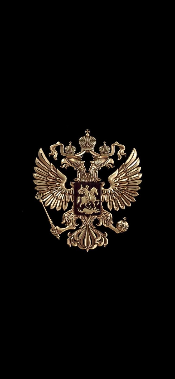 Двуглавый Орел на черном фоне
