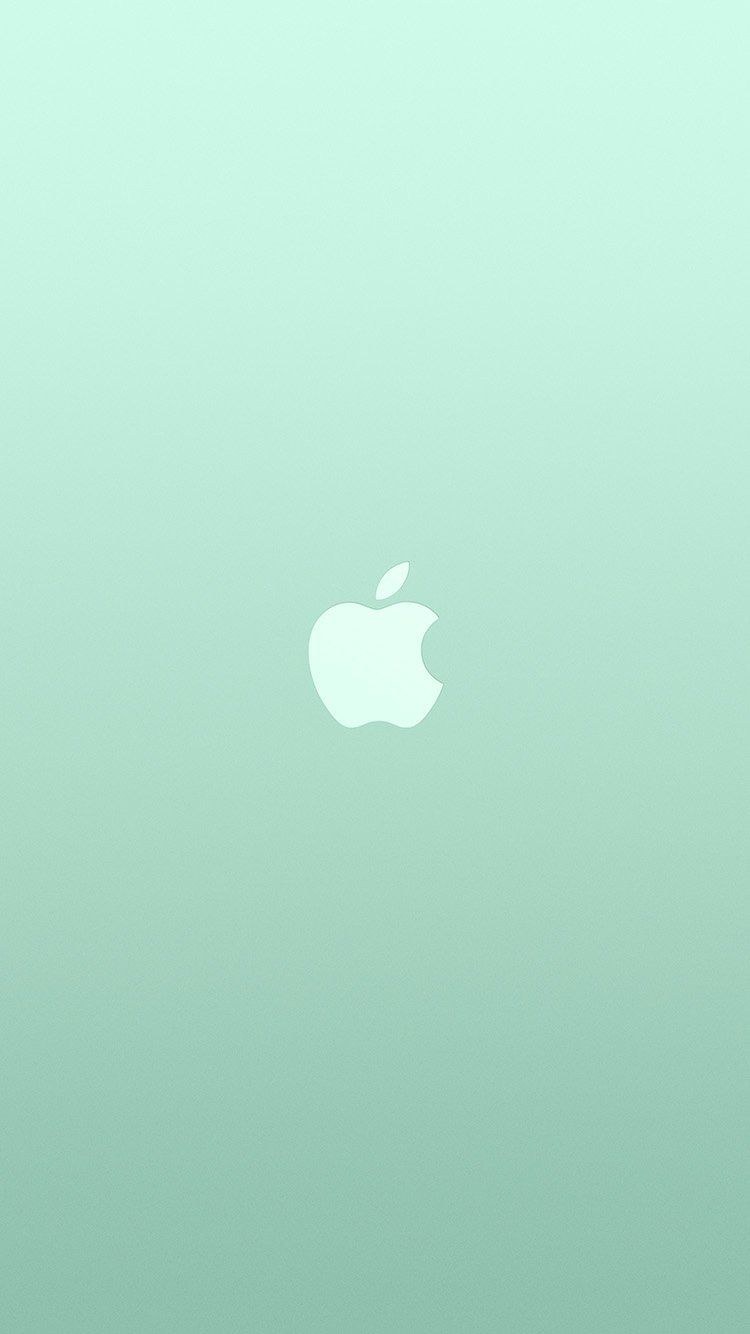 Эпл на бирюзовом фоне