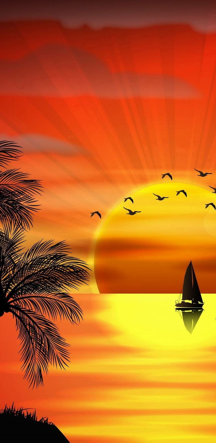 Картина на оранжевом фоне