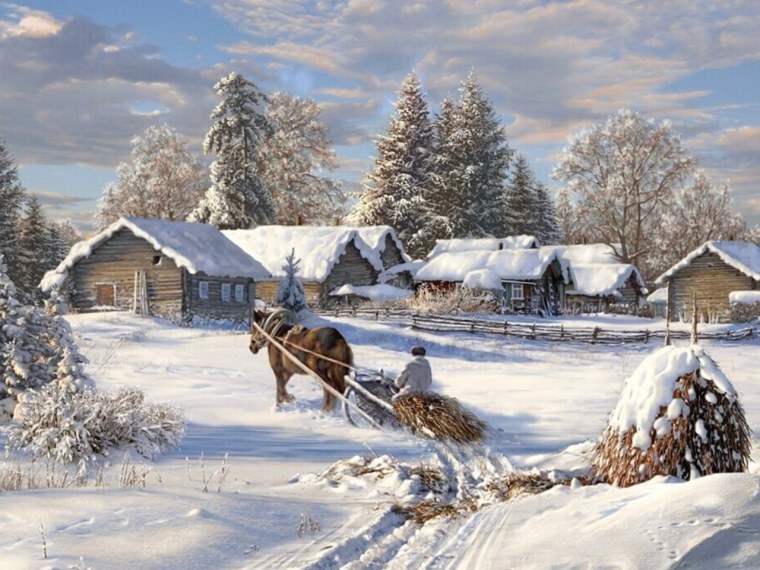 Художник Валерий Ниминущий картины деревня