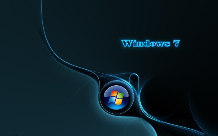 Обои с логотипом Windows 7