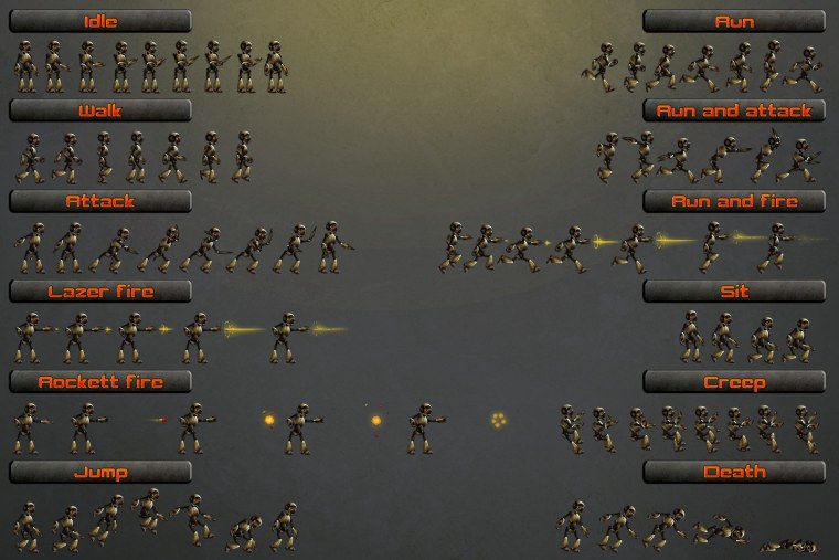 Sprite Sheet враг