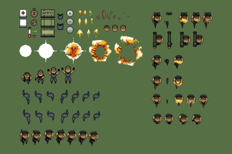Top down Shooter Zombie Sprites для ТДС