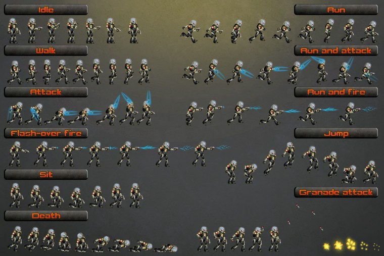 Спрайт киборг я-флоу