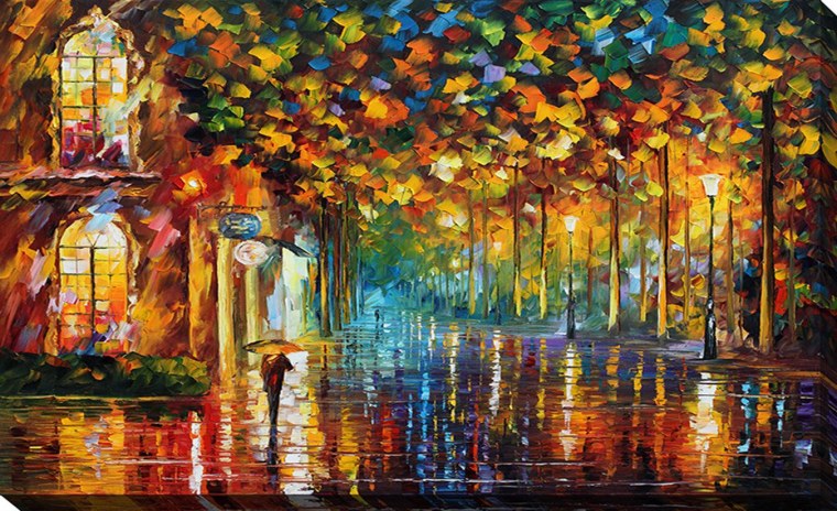 Леонид Афремов осенняя улица