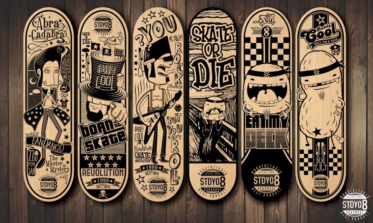 Стилизованные скейтборды