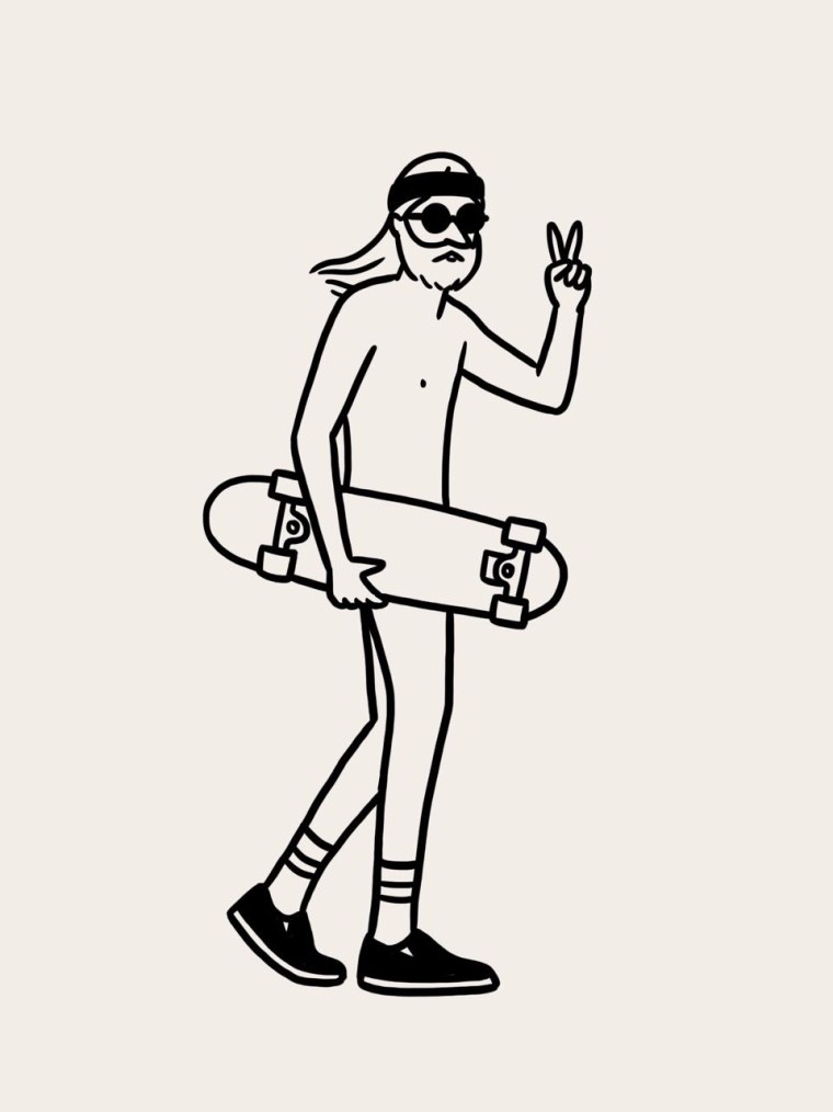 Нарисовать скейт