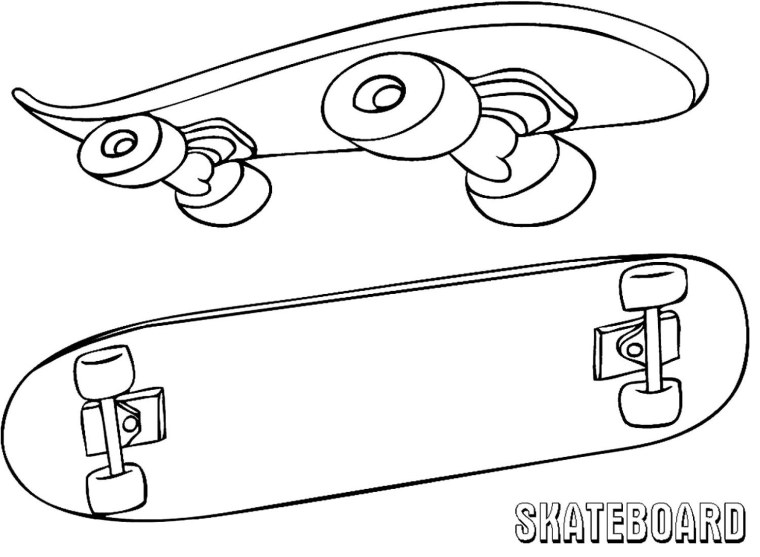 Скейтборд для раскрашивания