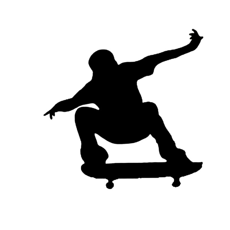 Трафарет скейтбордиста