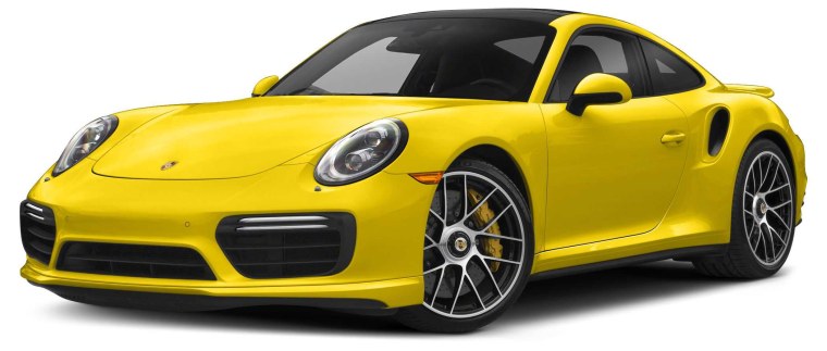 Порше 911 Каррера на белом фоне