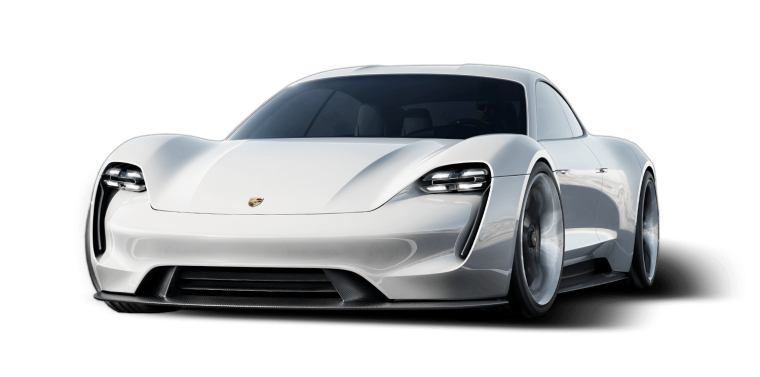 Porsche Taycan с наклейками