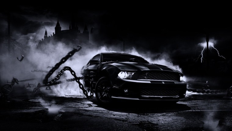 Черный фантастический фон