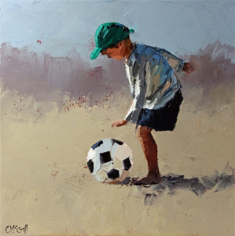 Мяч футбольный живопись