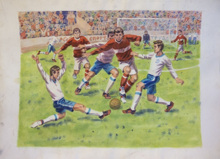 Футбол рисунки художников