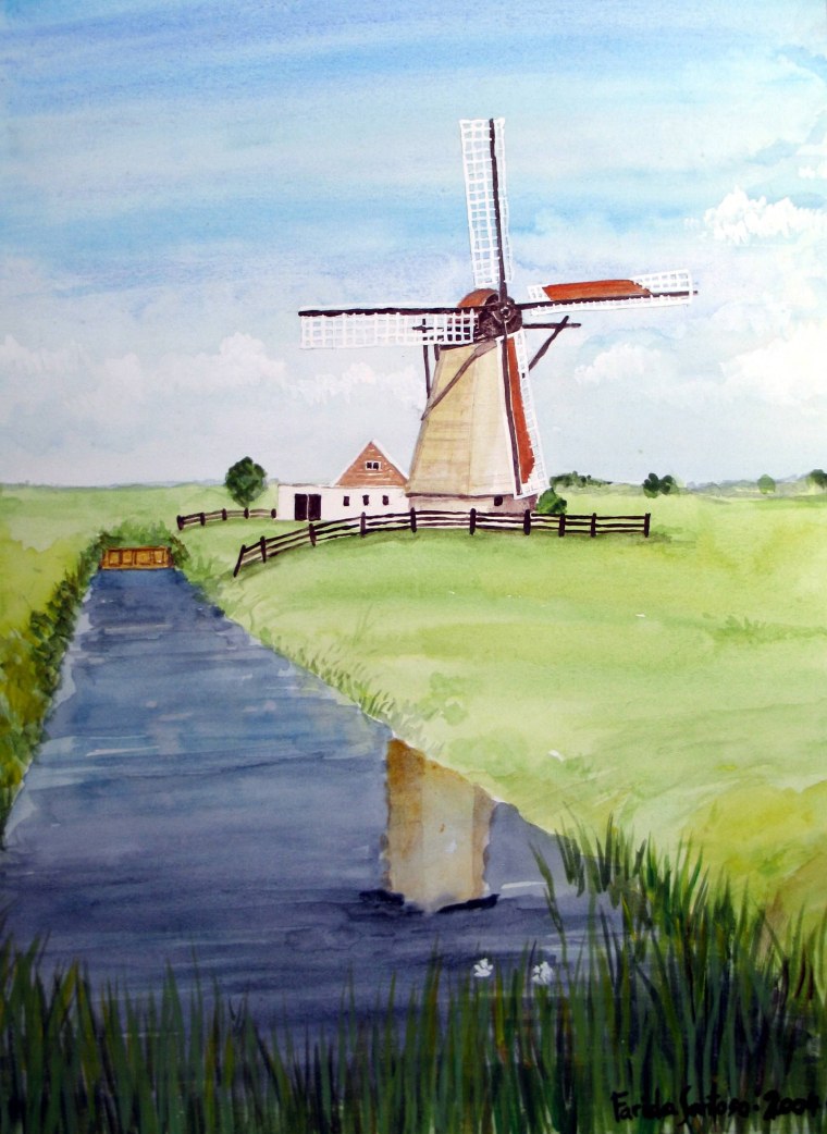 Картины с ветряной мельницей