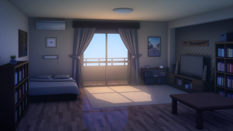 Аниме фон комната