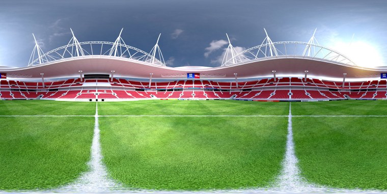 Красивое футбольное поле