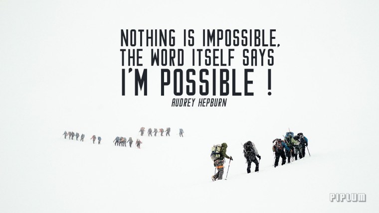Надпись nothing is Impossible