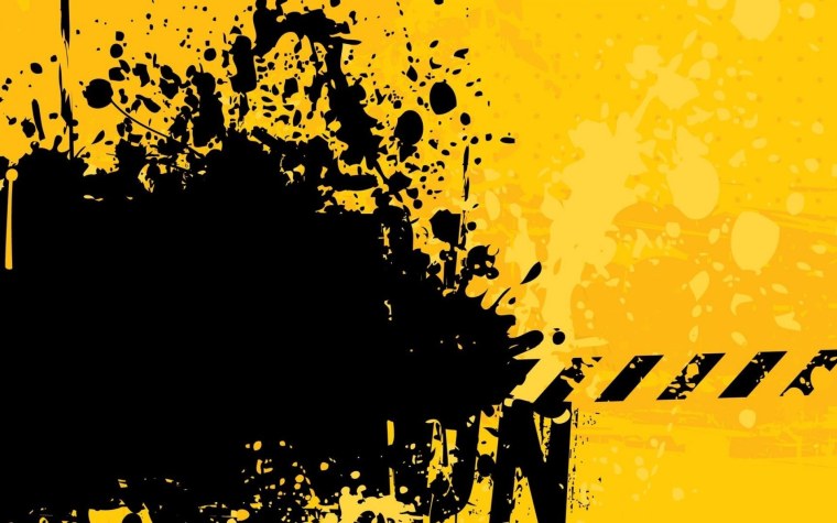 Черно желтая абстракция