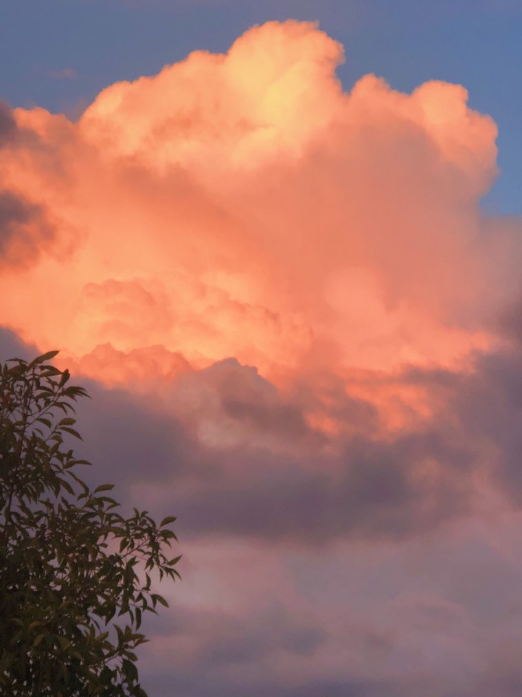 Оранжево розовое небо