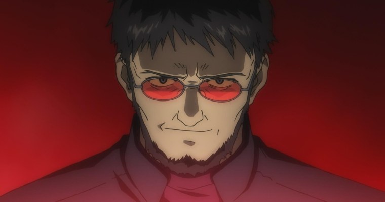 Гэндо Икари в плаще и капюшоне