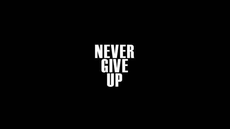 Обои на рабочий стол never give up