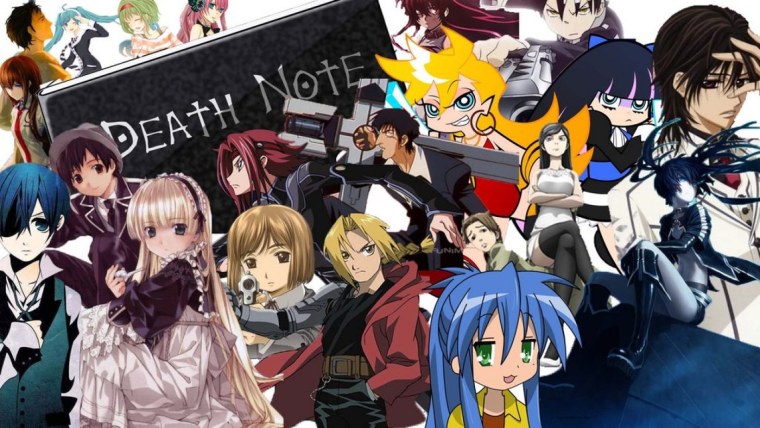 Плакат с аниме персонажами