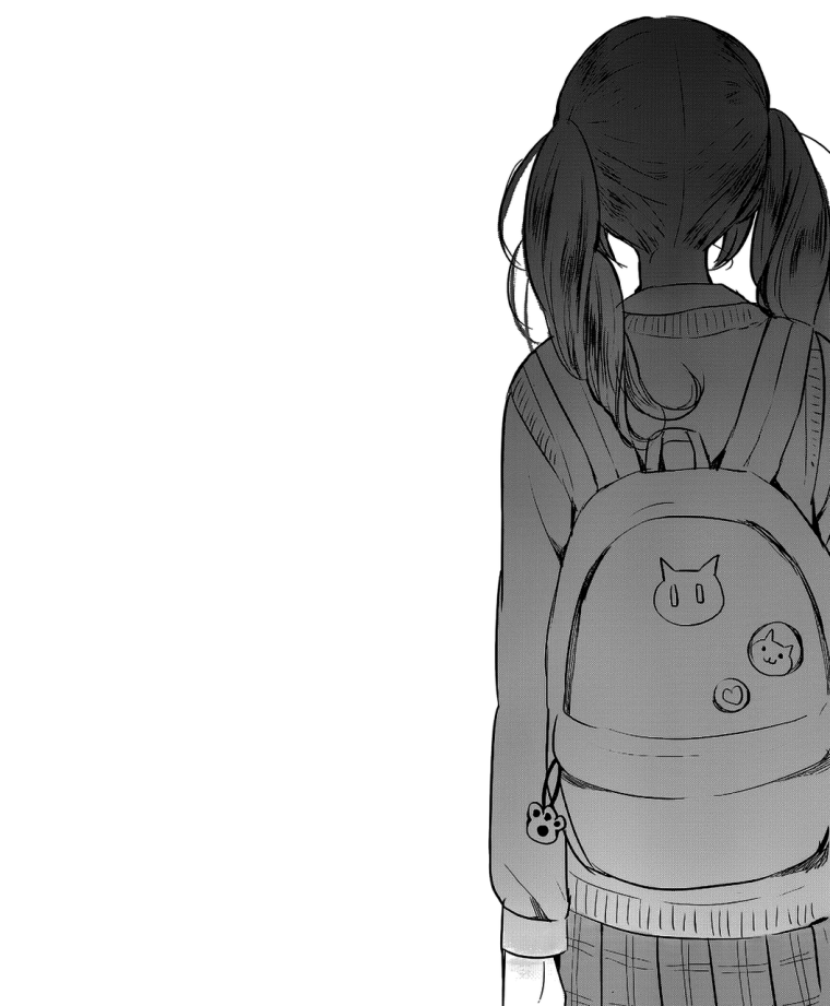 Аниме девушка плачет чб