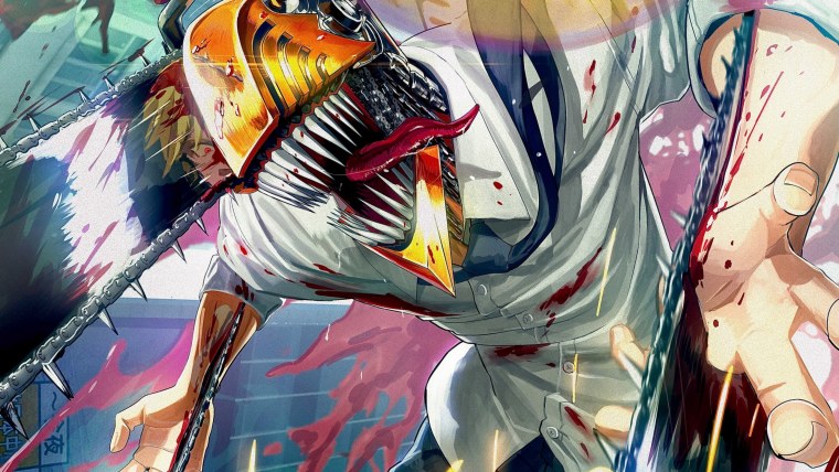 Аниме обои человек бензопила