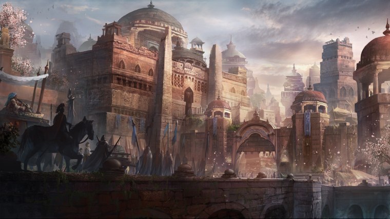 Храм Египет фэнтези арт