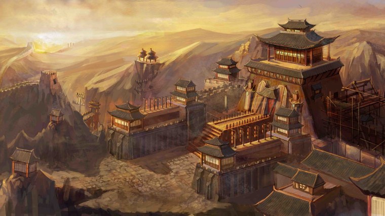 Дворец древнего Китая арт