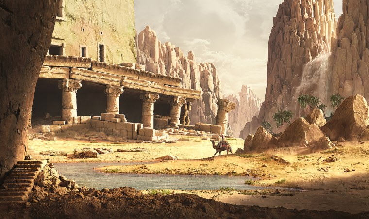 Руины древнего Египта фэнтези арт