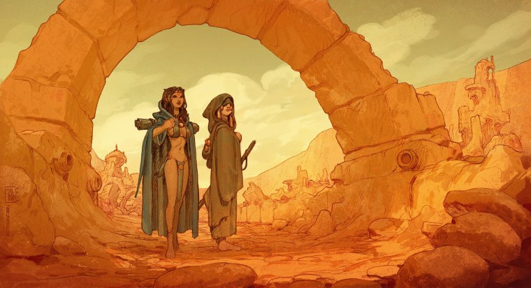 Скиталец в пустыне арт