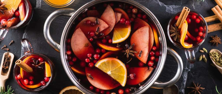 Глинтвейн вид сверху