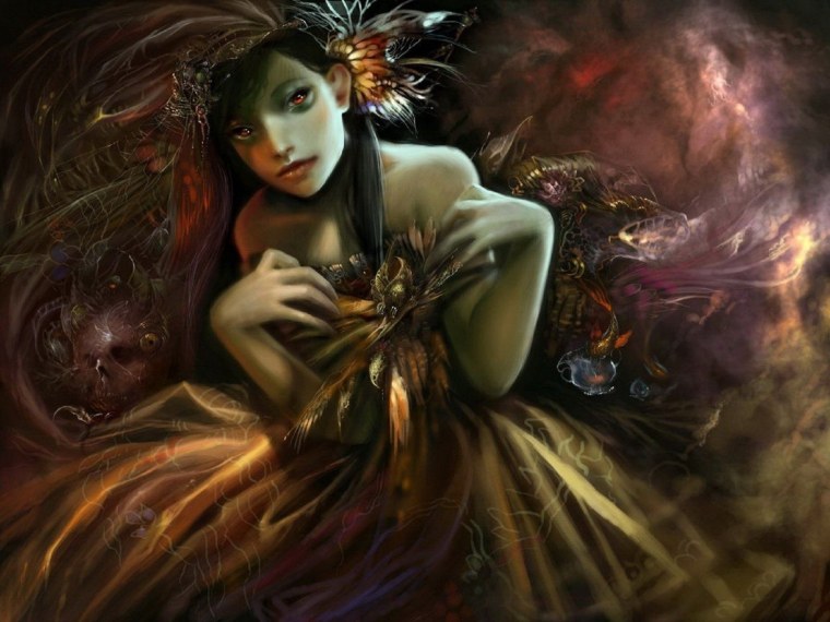 Красивые мистические девушки