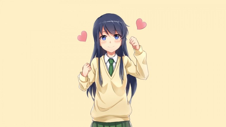 Милые аниме девочки на рабочий стол