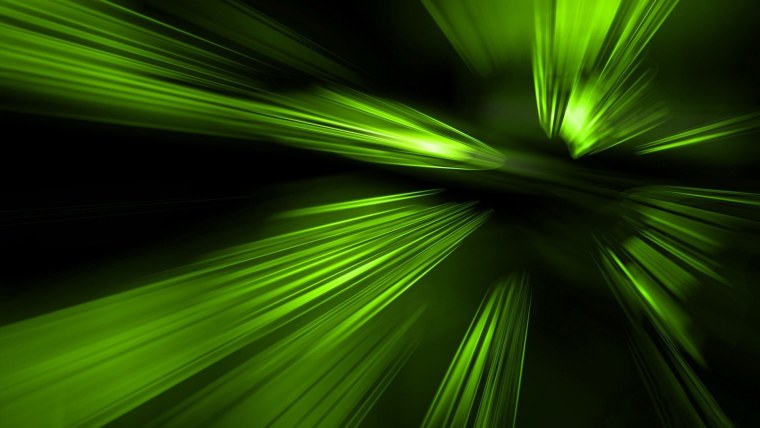 Зеленый Луч на черном фоне