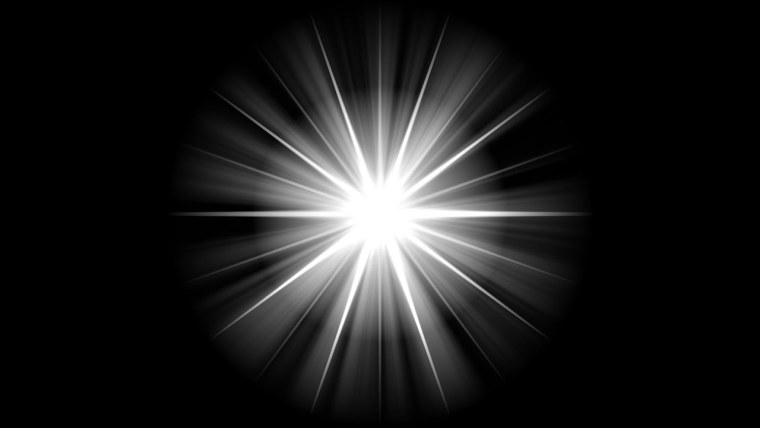 Свечение солнца на черном фоне