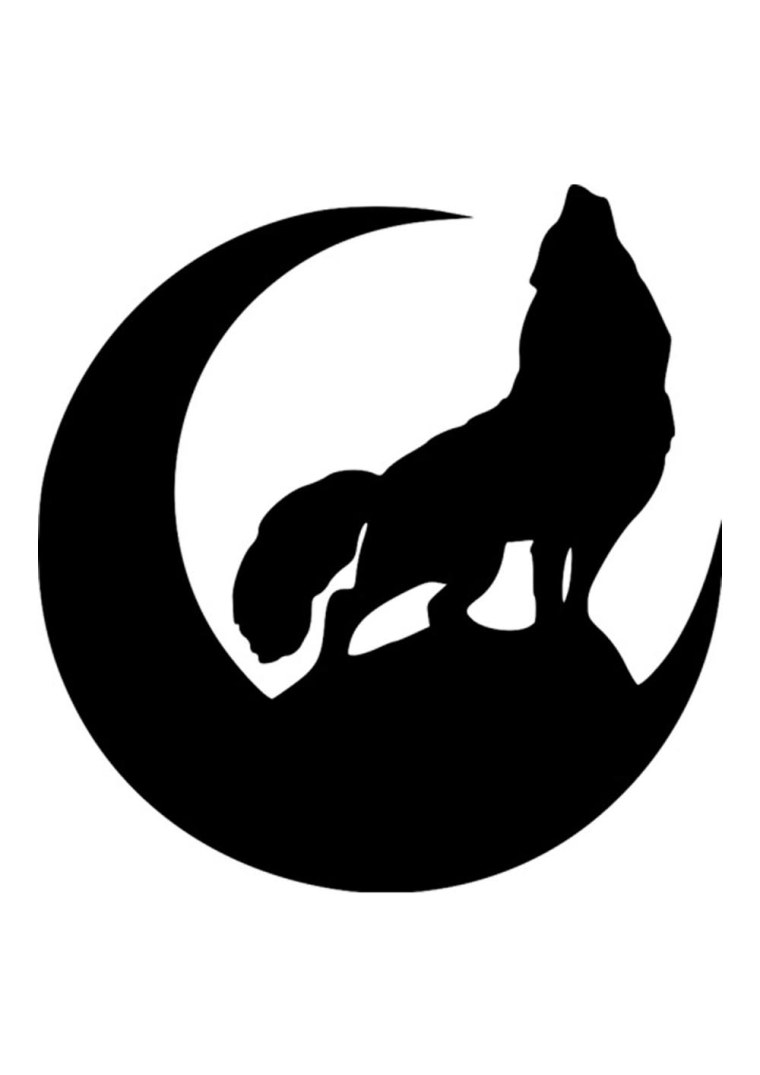 Наклейка волк