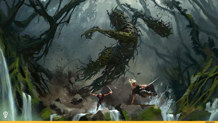 Монстр Энт фэнтези арт