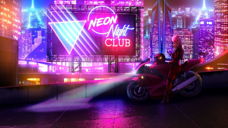 Реклама в неоновом стиле