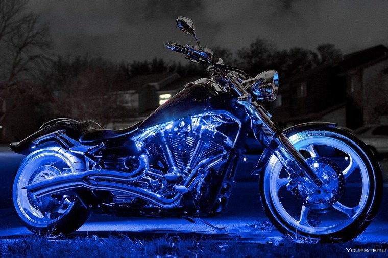 Неоновая подсветка на мото