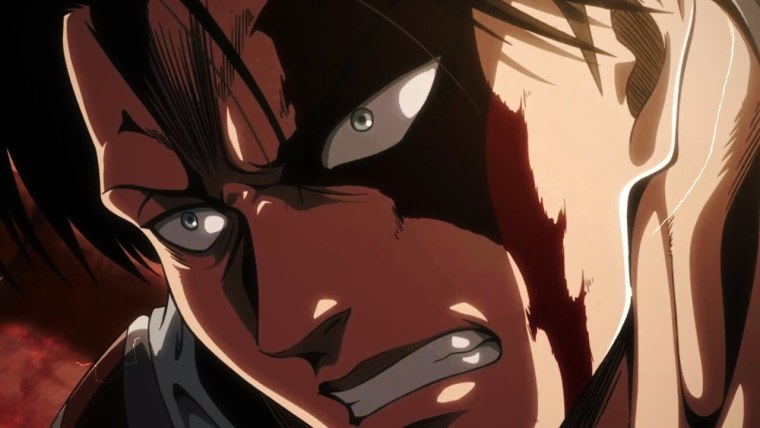 Атака титанов Леви против Кенни