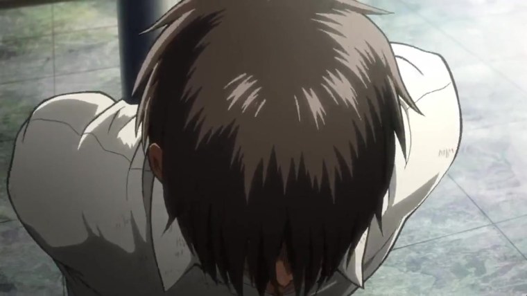 Аниме Леви избивает Эрена