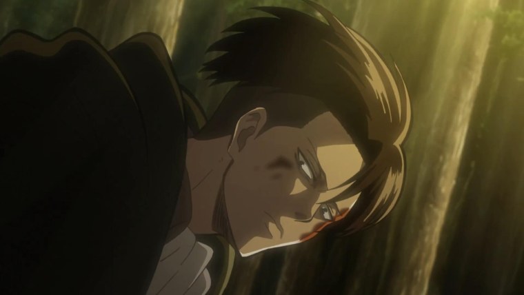 Атака титанов гиф Леви