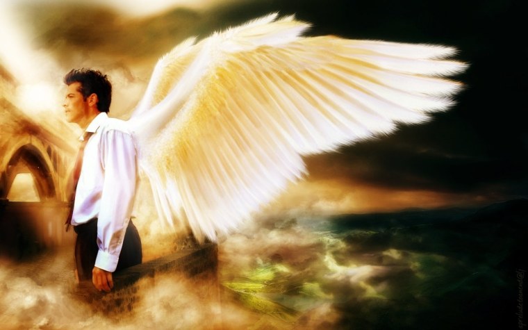 Человек с крыльями арт